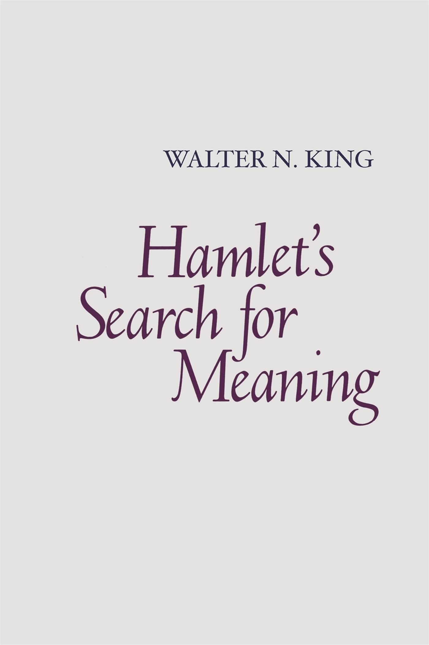 Hamlet'S Search For Meaning,Used