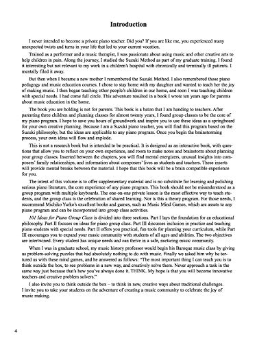 101 Ideas for Piano Group Class: Building an Inclusive Music Community for Students of All Ages and Abilities (Suzuki Piano Refe,Used