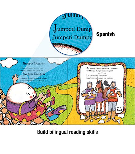 Carson Dellosa Las Rimas de Mam Oca (Mother Goose Rhymes), Bilingual Childrens Book Spanish/English, Guided Reading Level J (V,Used