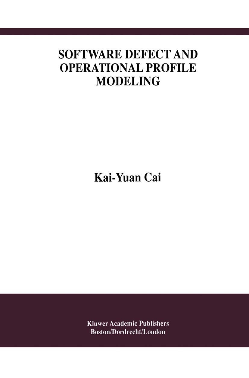 Software Defect and Operational Profile Modeling (International Series in Software Engineering, 4),Used