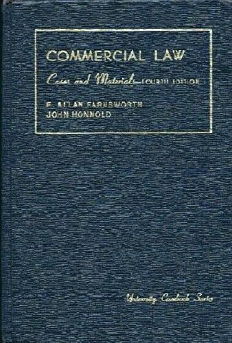 Cases And Materials On Commercial Law (University Casebook Series),Used