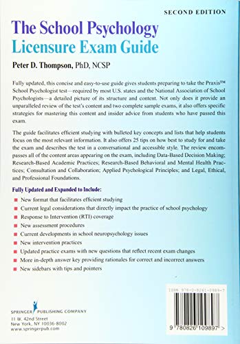 The School Psychology Licensure Exam Guide, Second Edition,Used