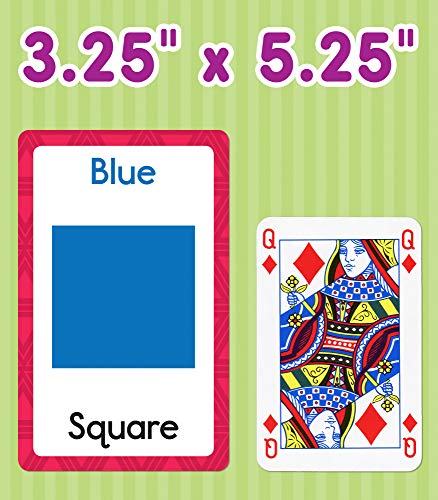 Carson Dellosa 54 Colors And Shapes Flash Cards, Toddler Learning Flashcards For Kids Ages 4 And Up, Educational Games For Presc,Used