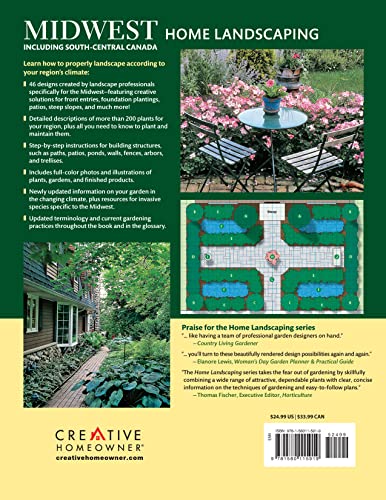 Midwest Home Landscaping, Fourth Edition: 46 Landscape Designs, 200+ Plants & Flowers for Your Region (Creative Homeowner) Garde,Used