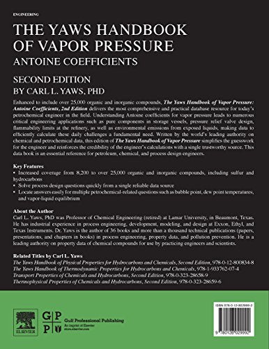 The Yaws Handbook of Vapor Pressure: Antoine Coefficients,Used