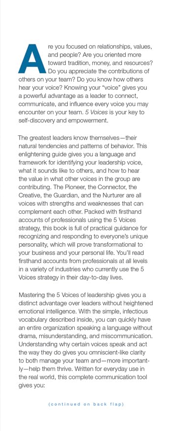 The 5 Voices: How to Communicate Effectively with Everyone You Lead,Used