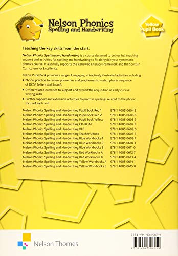 Nelson Phonics Spelling and Handwriting Pupil Book Yellow Level,Used