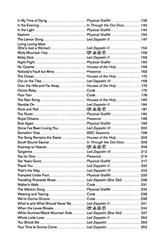 Led Zeppelin Complete Lyric & Chord Songbook,New