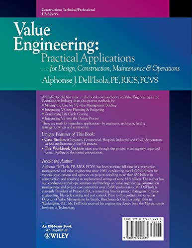 Value Engineering: Practical Applications...For Design, Construction, Maintenance And Operations,Used