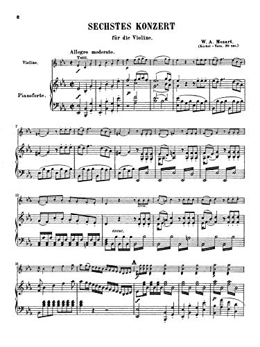 Violin Concerto No. 6, K. 268 (Kalmus Edition),Used