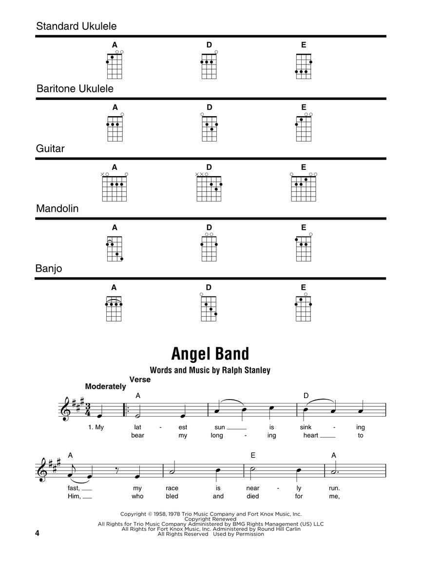 Bluegrass Songs Strum Together: Songbook for any combination of standard ukulele, baritone ukulele, guitar, mandolin, and banj,Used