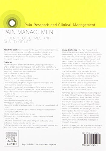 Pain Management: Evidence, Outcomes, and Quality of Life, A Sourcebook, Text with CDROM: Pain Research and Clinical Management ,Used