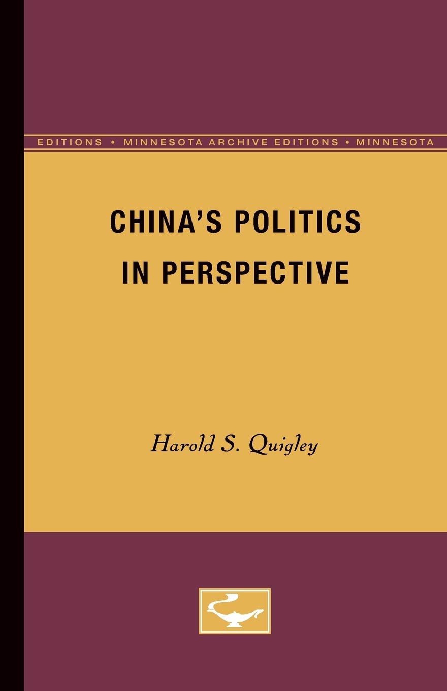 Chinas Politics In Perspective (Minnesota Archive Editions),Used