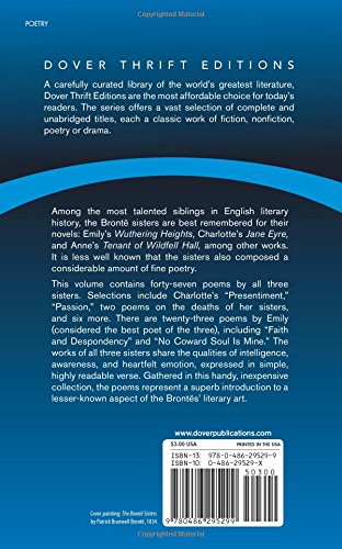 Best Poems Of The Bront Sisters (Dover Thrift Editions) (Dover Thrift Editions: Poetry),New