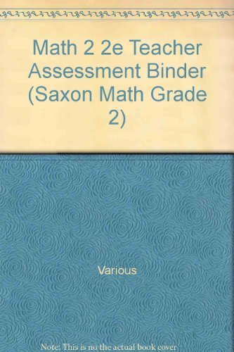 Math 2 Teacher Assessment Binder (Saxon Math Grade 2),Used