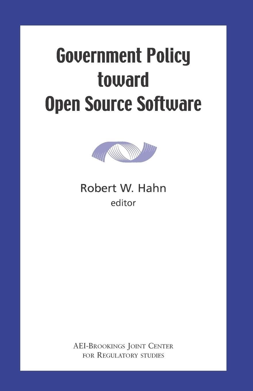 Government Policy Toward Open Source Software,New