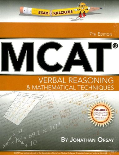 Examkrackers MCAT Verbal Reasoning & Mathematical Techniques,Used