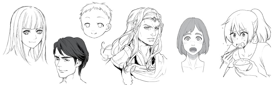 Drawing Anime Faces and Feelings: 800 facial expressions from joy to terror, anger, surprise, sadness and more,Used