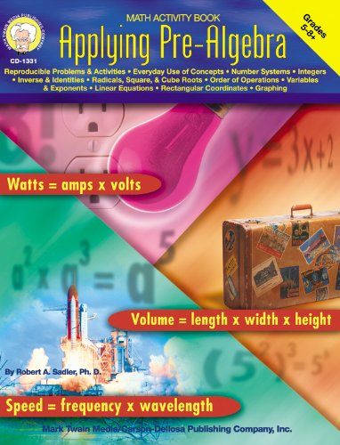 Applying PreAlgebra (Math Activity Book for Grades 5,6,7,8),Used