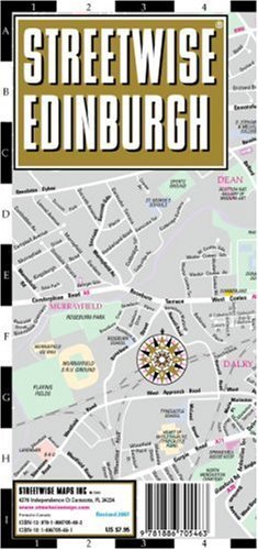 Streetwise Edinburgh Map Laminated City Center Street Map of Edinburgh, Scotland Folding pocket size travel map,Used