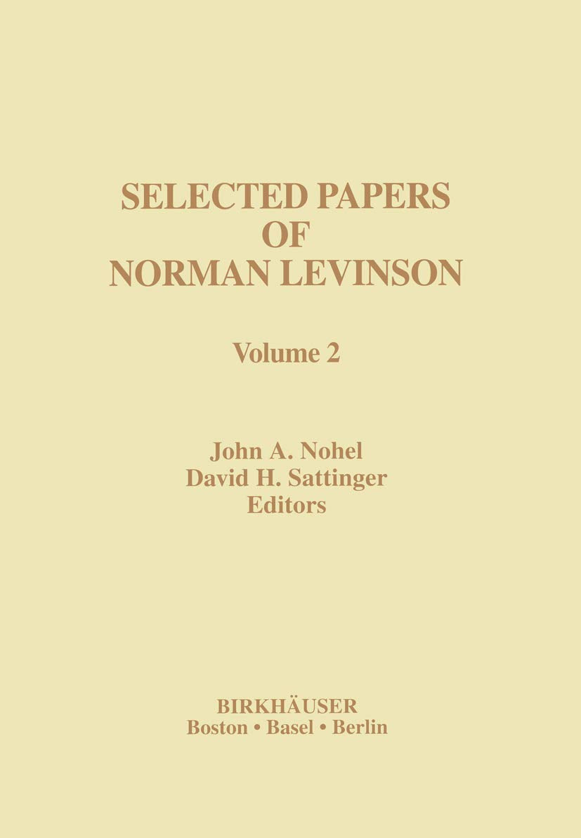 Selected Papers of Norman Levinson: Volume 2 (Contemporary Mathematicians),Used