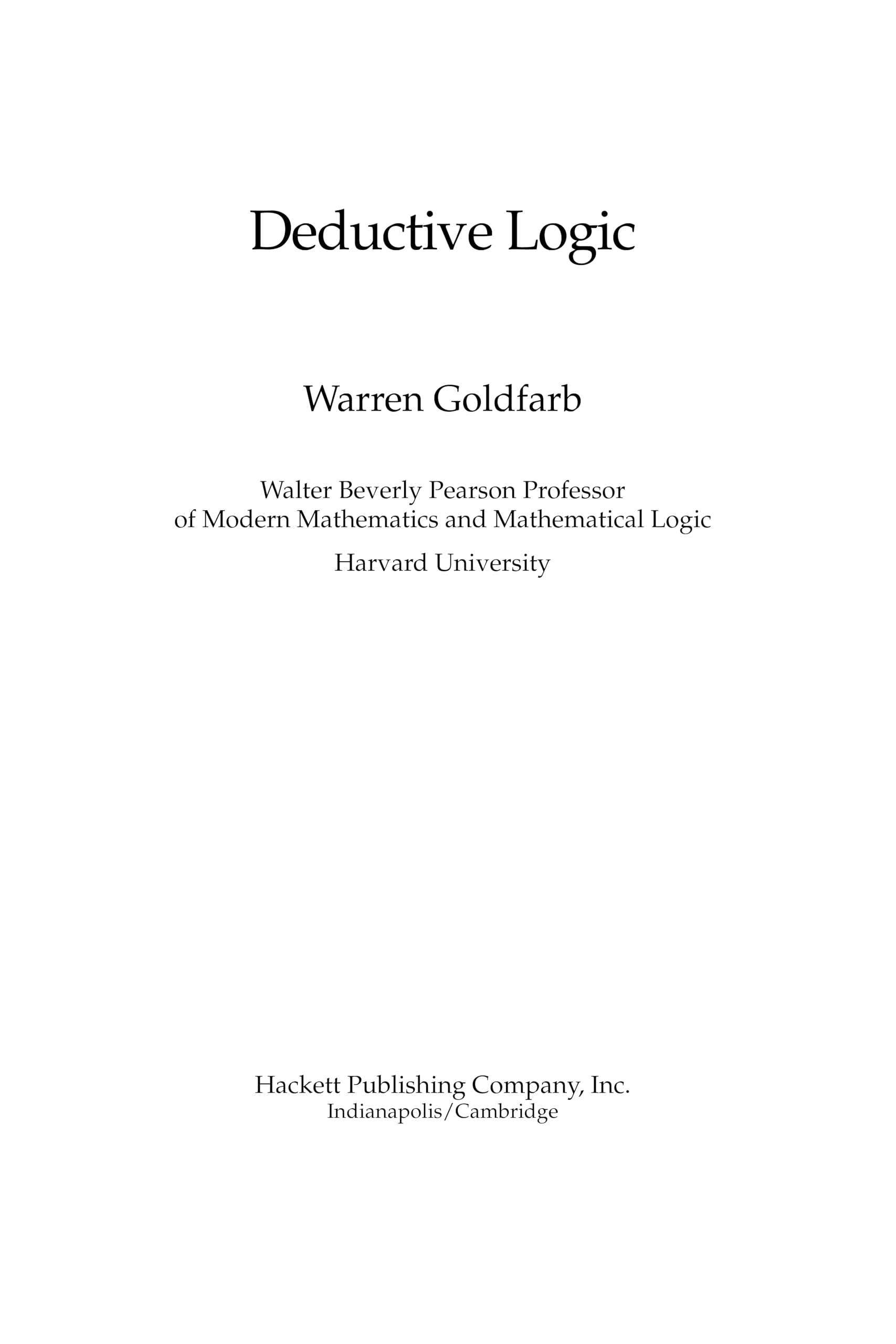 Deductive Logic,New