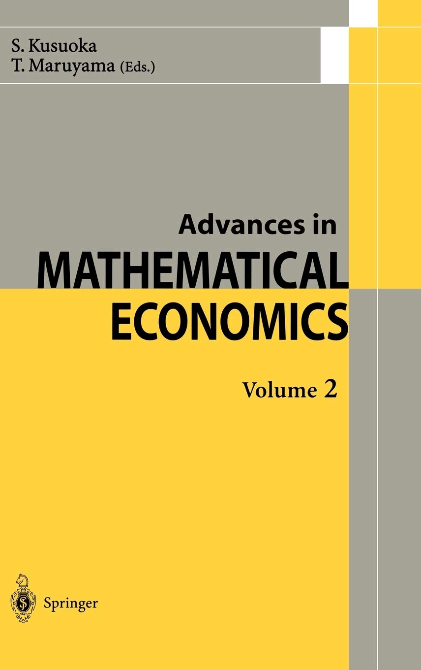 Advances in Mathematical Economics (Advances in Mathematical Economics, 2),Used