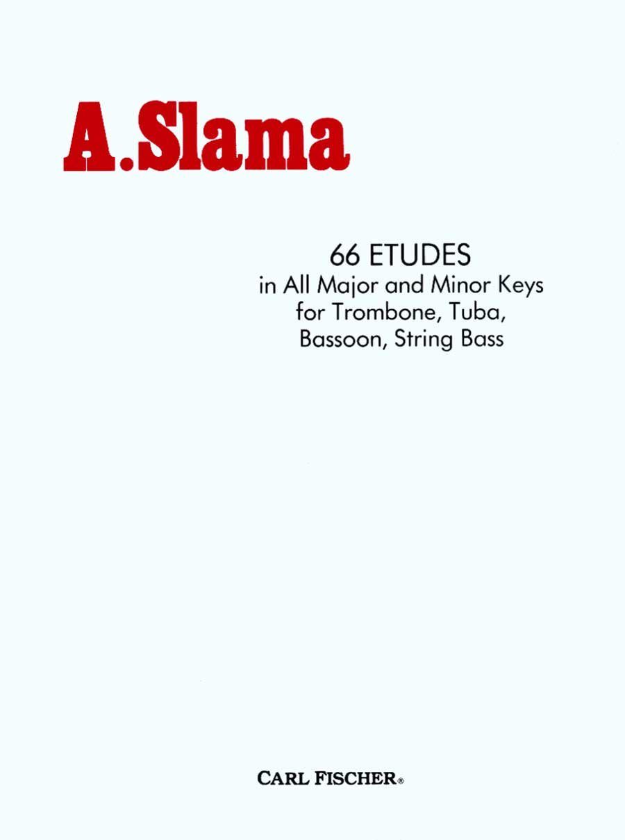 O498  66 Etudes in All Major and Minor Keys for Trombone,Tuba,Bassoon and String Bass,Used