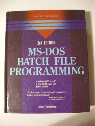 Msdos Batch File Programming,New