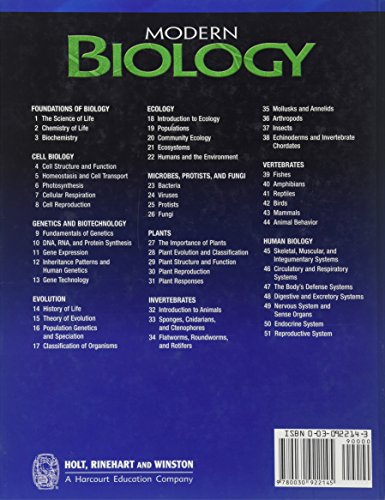 Modern Biology: student Edition 2007,New