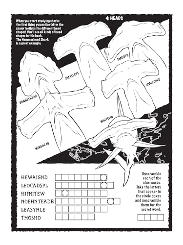 Ultimate Sharkathon Facts and Activity Book (Dover Kids Activity Books: Animals),Used