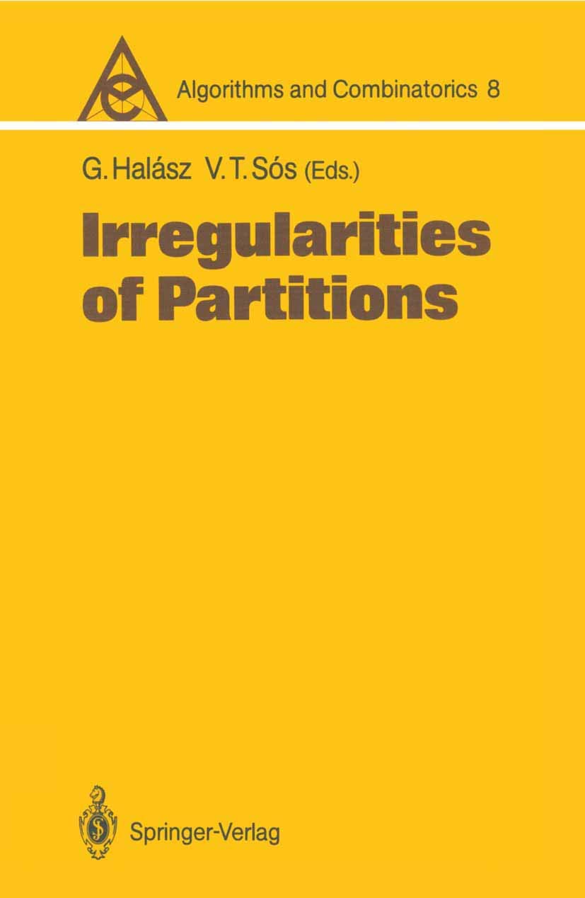 Irregularities Of Partitions (Algorithms And Combinatorics, 8),Used