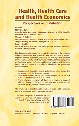 Health, Health Care and Health Economics: Perspectives on Distribution,Used
