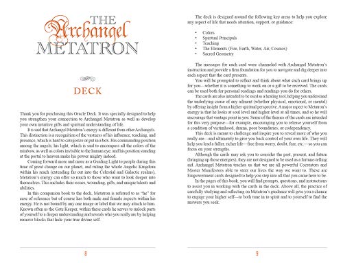 The Archangel Metatron Selfmastery Oracle,New