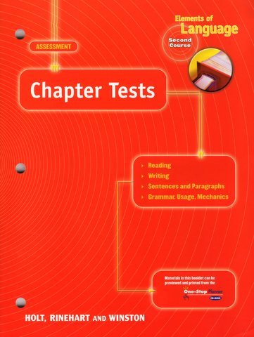 Chapter Tests (Elements of Language, Grade 8, 2nd Course),Used