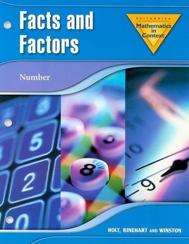 Math in Context, Grade 7 Facts and Factors: Holt Math in Context,Used
