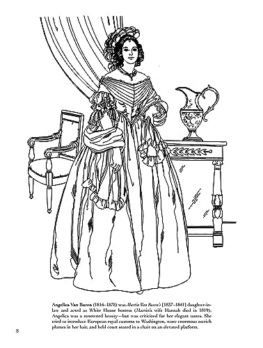 America's First Ladies Coloring Book (Dover American History Coloring Books),Used