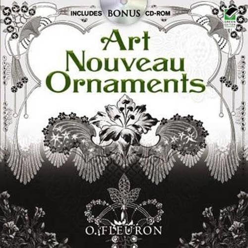 Art Nouveau Ornaments (Dover Digital Pictorial Archive) (Book & CDROM),Used