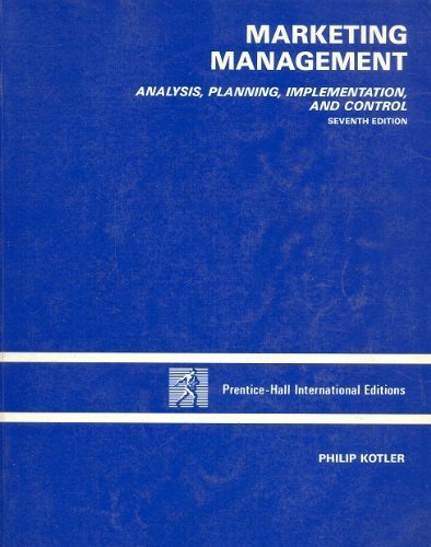 Marketing Management: Analysis, Planning, Implementation and Control,Used