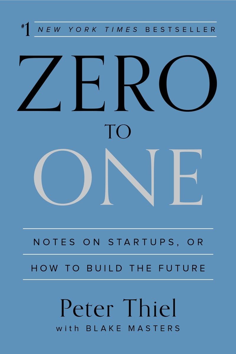 Currency Zero to One: Notes on Startups - Sky/Pale Blue Hardcover Book on Building the Future