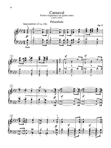 Schumann  Carnaval, Op. 9 (Alfred Masterwork Edition),Used