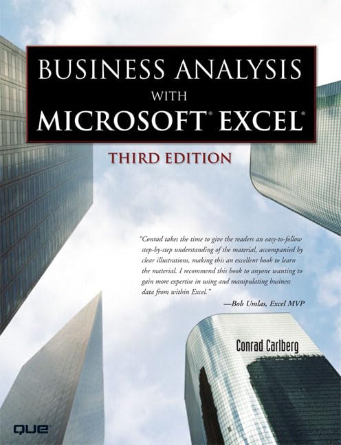 Business Analysis With Microsoft Excel,New