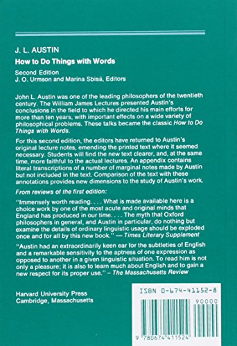 How to Do Things with Words: Second Edition (The William James Lectures),New