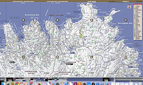StreetSmart Iceland Map by VanDam laminated pocketsize, country planning and driving map with all attractions, sights, hotels, ,New