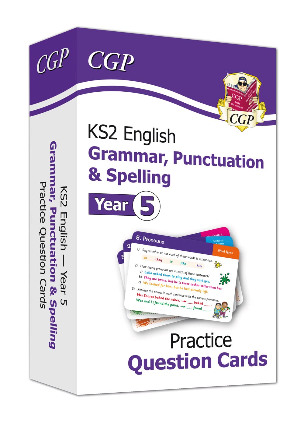 New KS2 English Practice Question Cards: Grammar, Punctuation & Spelling Year 5: perfect for catching up at home (CGP KS2 Engl,Used