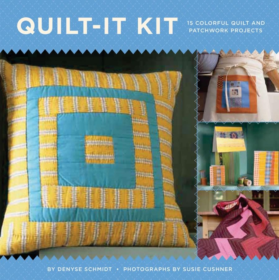 Quiltit Kit: 15 Colorful Quilt And Patchwork Projects,Used