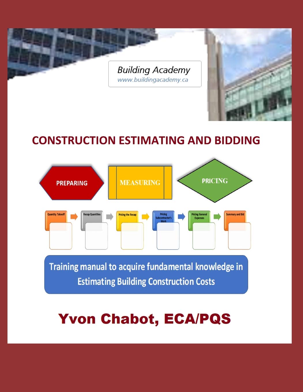 CONSTRUCTION ESTIMATING AND BIDDING: Training manual to acquire fundamental knowledge in estimating building construction costs,Used