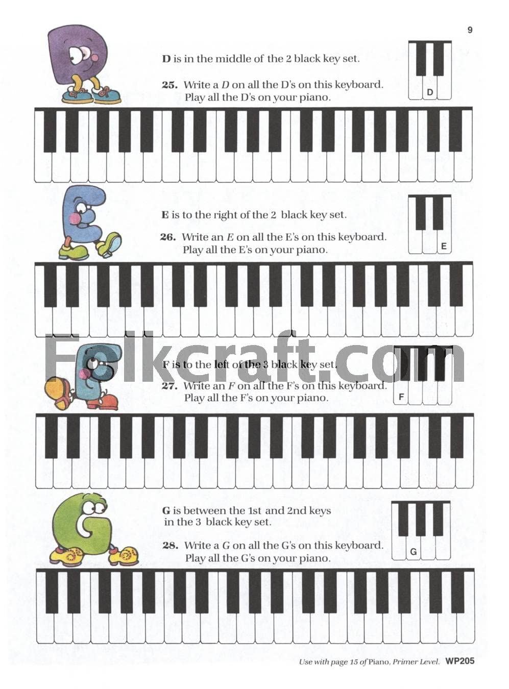 WP205 Bastien Piano Basics Theory Primer Level (Primer Level/Bastien Piano Basics Wp205),Used