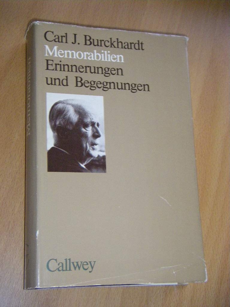 Memorabilien: Erinnerungen u. Begegnungen (German Edition),Used