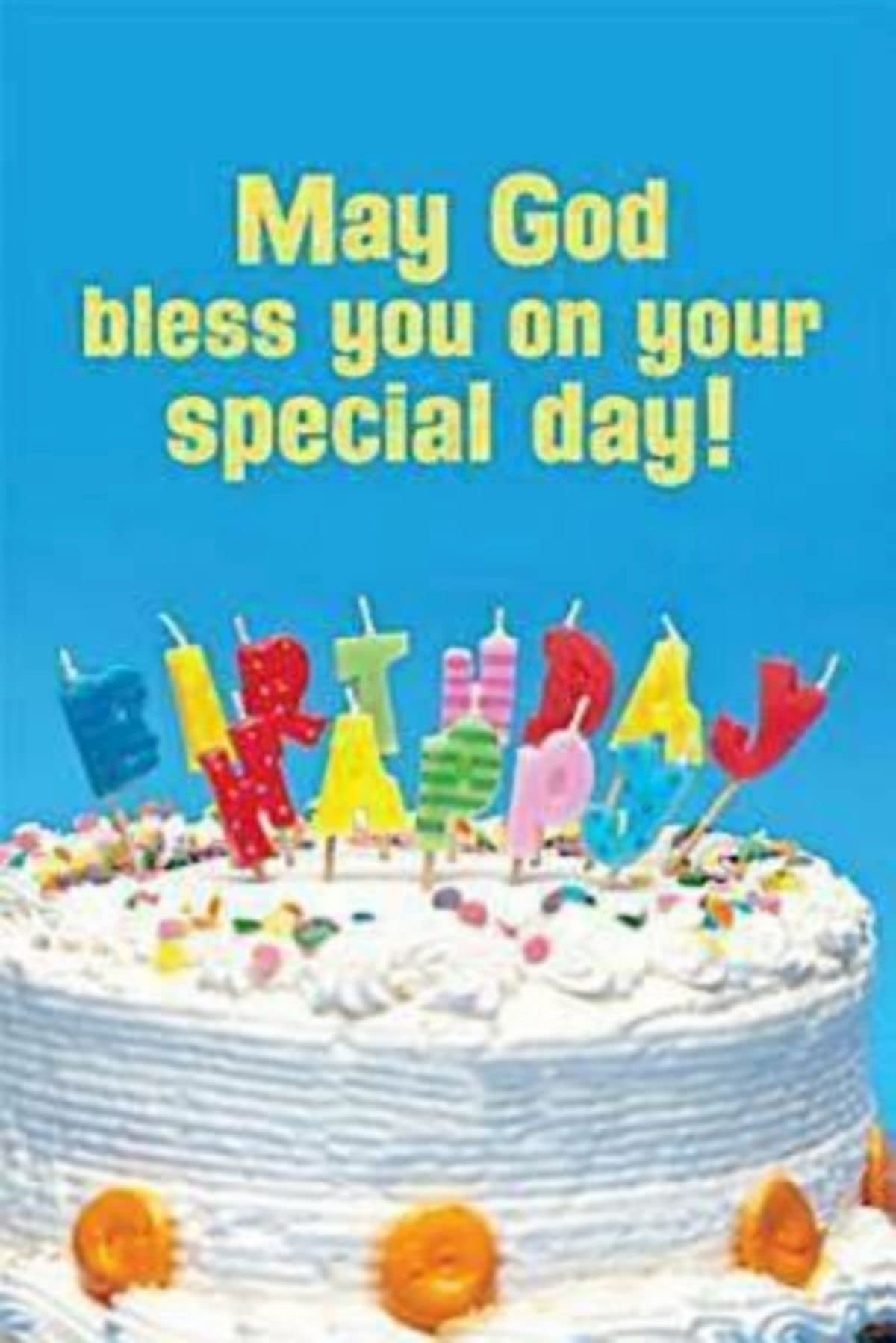 Happy Birthday Cake with Candles Postcard (Pkg of 25),Used